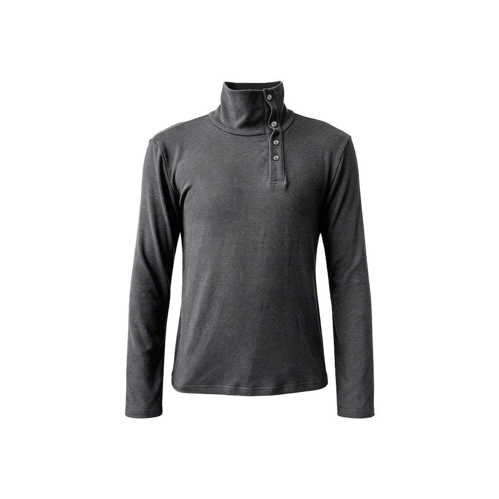 KREATE Asymmetric Henley Long-Sleeve Tee