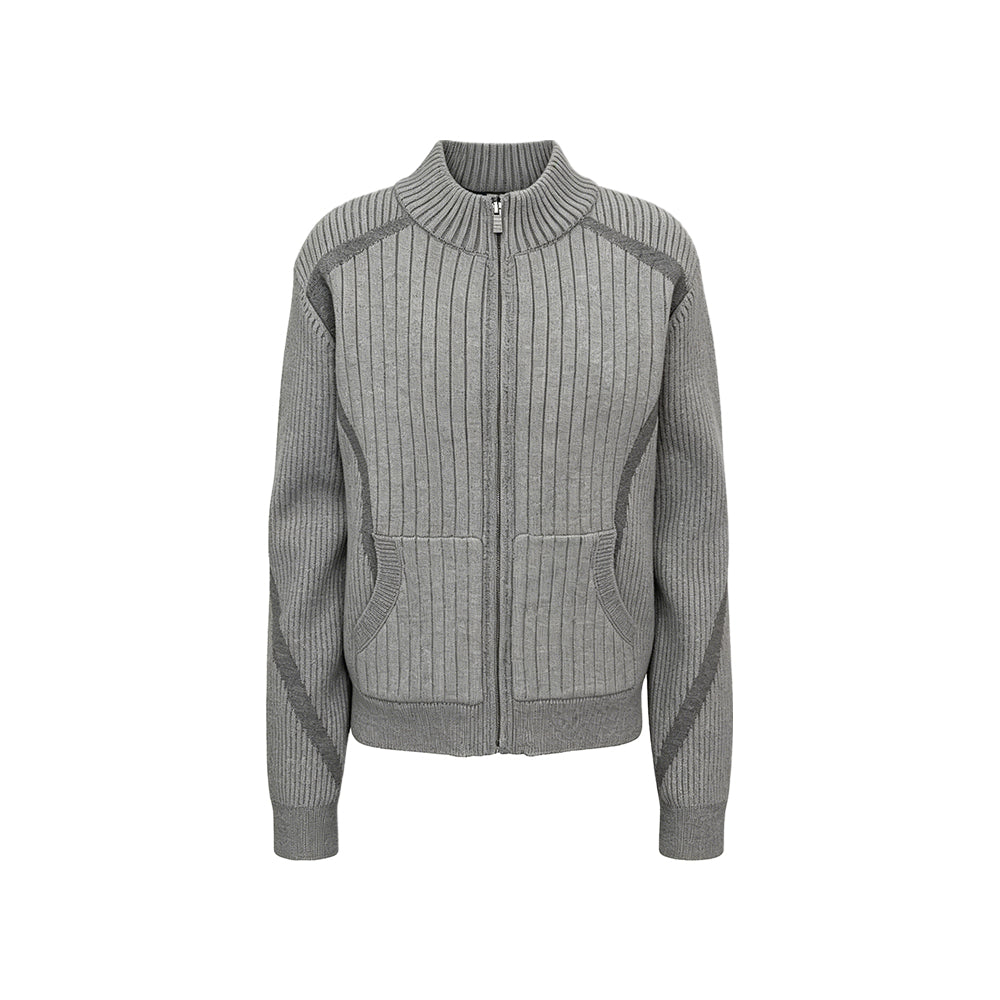 KREATE Paneled Fleece Zip Cardigan
