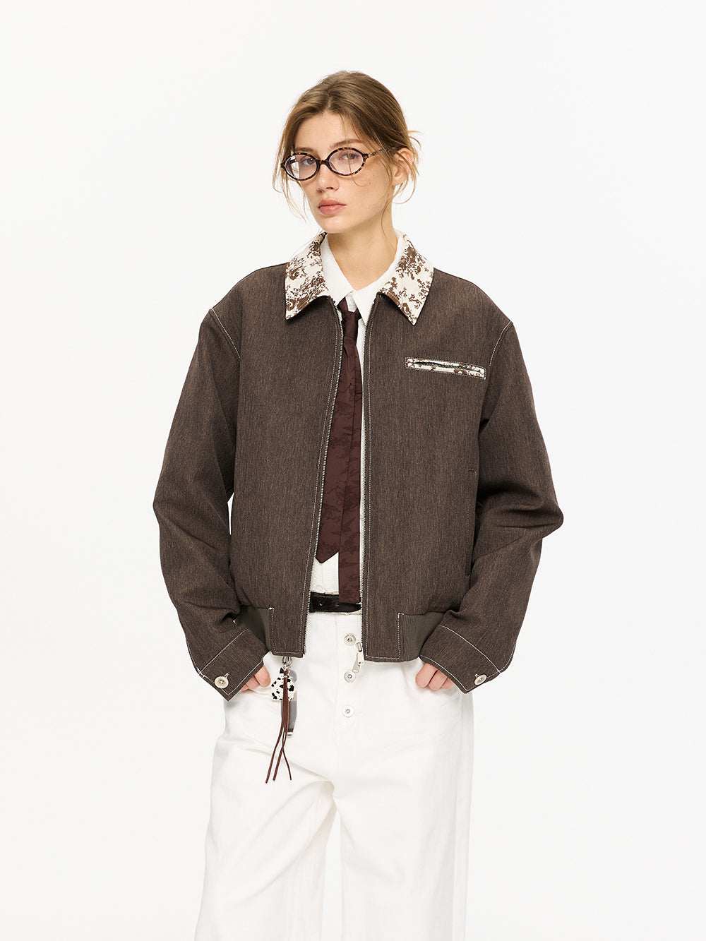 KREATE Canel?? Floral Harrington Jacket