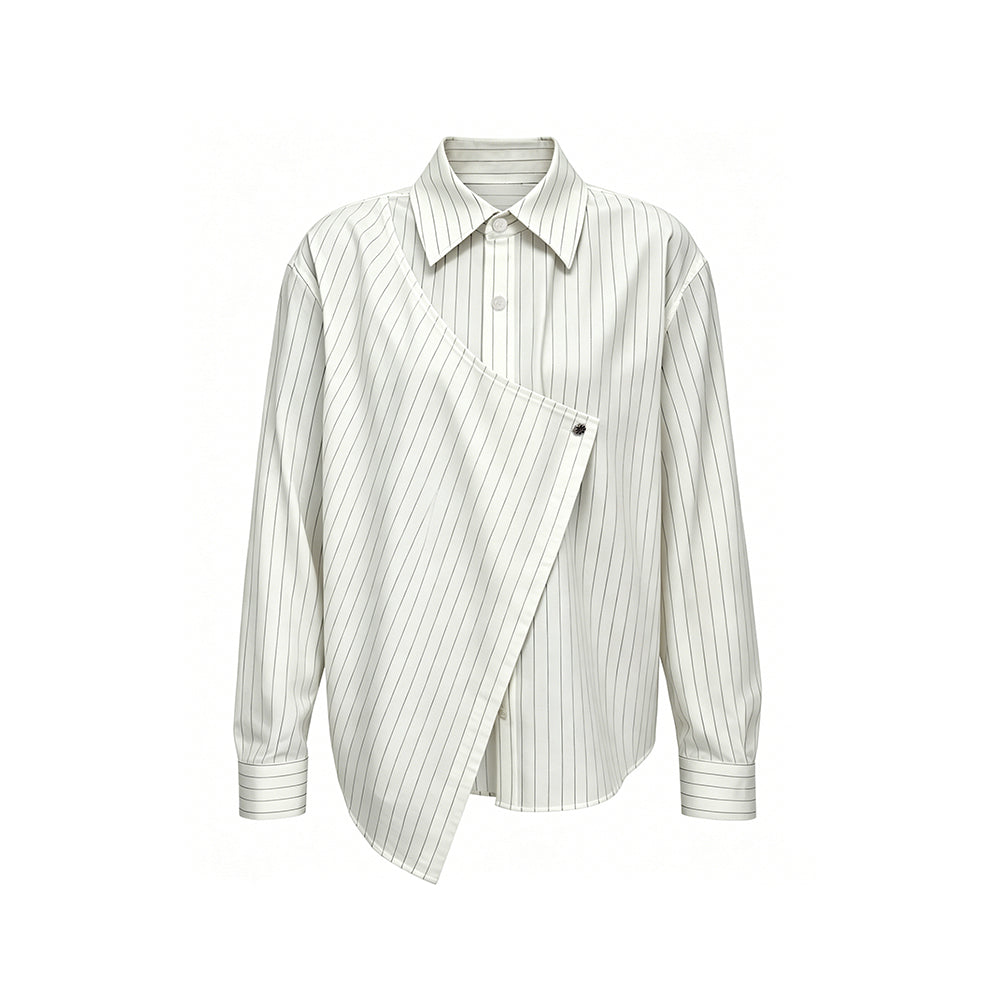 KREATE Pleat Deconstructed Stripe Shirt