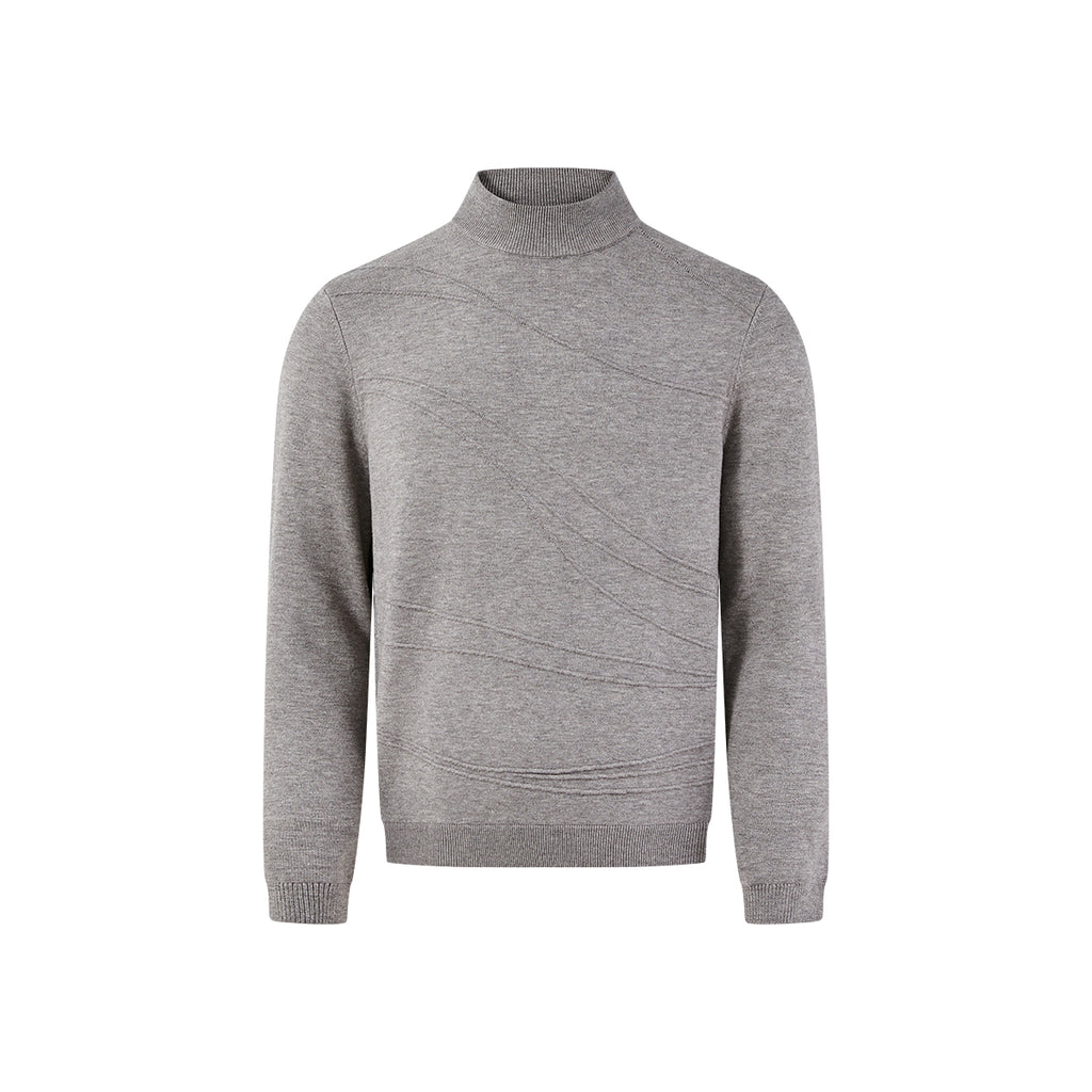 KREATE Arc Jacquard Mock-Neck Sweater