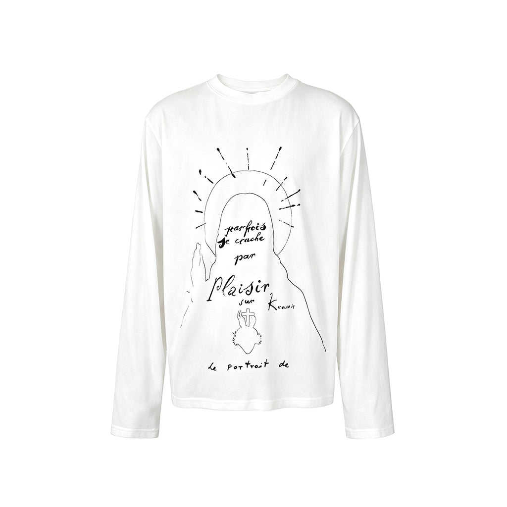 KREATE Lyocell Statue Print Long-Sleeve Tee