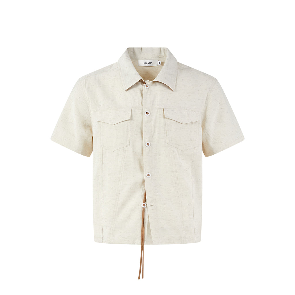 KREATE Fringed Linen Shirt
