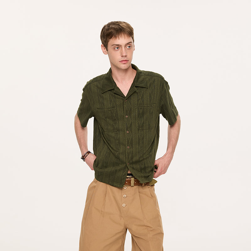 KREATE Soft Jacquard Knit Shirt