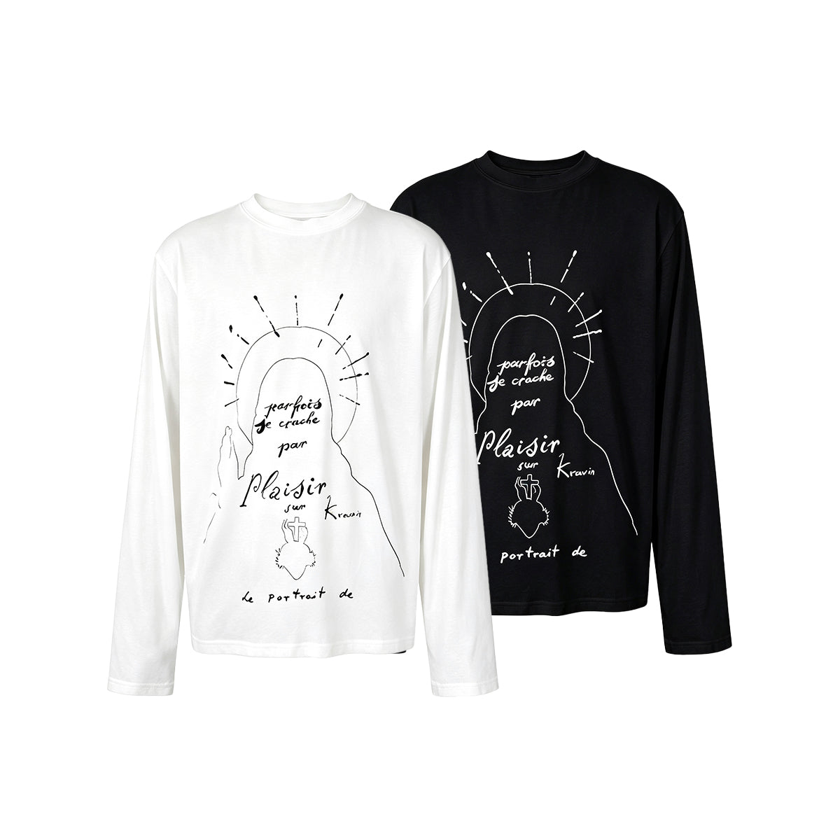 KREATE Lyocell Statue Print Long-Sleeve Tee
