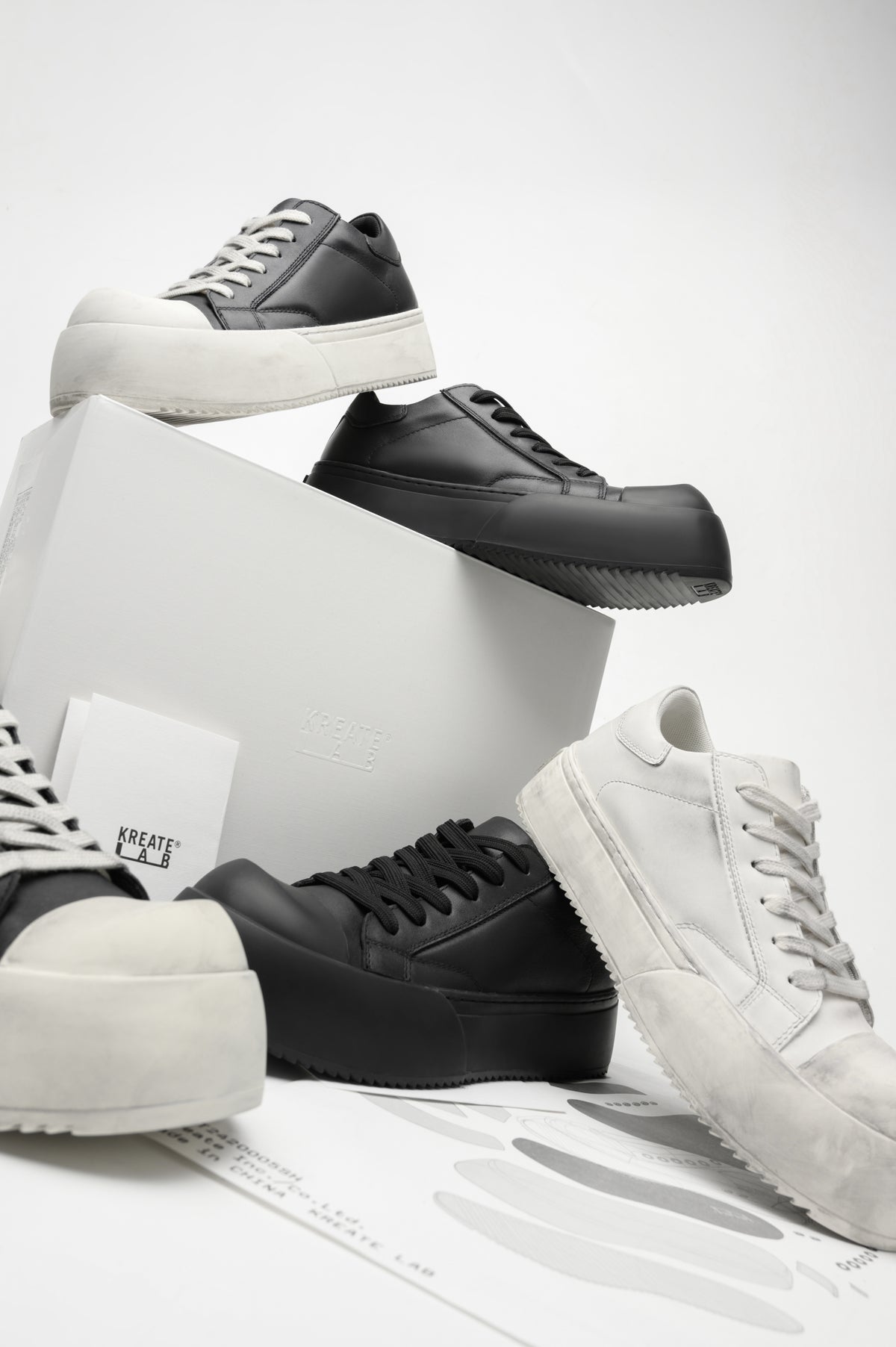 KREATE Jumbo Leather Sneakers